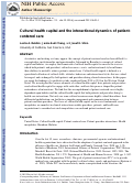 Cover page: Cultural health capital and the interactional dynamics of patient-centered care