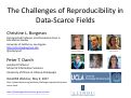 Cover page: The Challenges of Reproducibility in Data-Scarce Fields