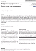 Cover page: Radiation therapy for a case of poikilodermatous plaques in an otherwise healthy young man: A case report.