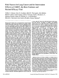 Cover page: Risk Factors for Lung Cancer and for Intervention Effects in CARET, the Beta-Carotene and Retinol Efficacy Trial