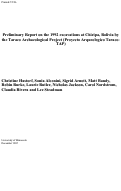 Cover page: Preliminary Report on the 1992 excavations at Chiripa, Bolivia by the Taraco Archaeological Project (Proyecto Arqueologico Taraco-TAP)