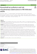 Cover page: Household air pollution and risk of pulmonary tuberculosis in HIV-Infected adults.