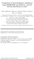 Cover page: Comparison of microdosimetric simulations using PENELOPE and PITS for a 25 keV electron 
microbeam in water