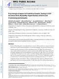 Cover page: Psychological Impact of Predictive Genetic Testing in VCP Inclusion Body Myopathy, Paget Disease of Bone and Frontotemporal Dementia