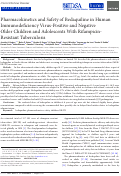 Cover page: Pharmacokinetics and Safety of Bedaquiline in Human Immunodeficiency Virus (HIV)-Positive and Negative Older Children and Adolescents With Rifampicin-Resistant Tuberculosis