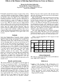 Cover page: Effects of the Manner of Deleting Typical Items in a Scene on Memory