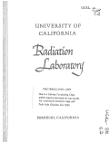 Cover page: A Study of the Effect of 2,3-Dimercaptopropanol (BAL) Upon Metabolism of Plutonium