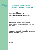 Cover page: Integrated Design for High Performance Buildings