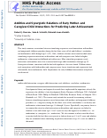 Cover page: Additive and Synergistic Relations of Early Mother–Child and Caregiver–Child Interactions for Predicting Later Achievement