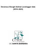 Cover page: Devereux&nbsp;Slough Solinst Levelogger data (2018–2023)
