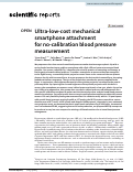 Cover page: Ultra-low-cost mechanical smartphone attachment for no-calibration blood pressure measurement.