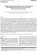 Cover page: Highly Human Immunodeficiency Virus-Exposed Seronegative Men Have Lower Mucosal Innate Immune Reactivity