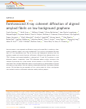 Cover page: Femtosecond X-ray coherent diffraction of aligned amyloid fibrils on low background graphene