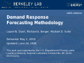 Cover page: Characterization of demand response in the commercial, industrial, and residential sectors in the United States