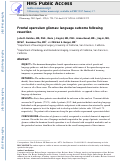 Cover page: Frontal operculum gliomas: language outcome following resection.