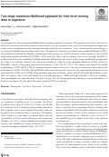 Cover page: Two-stage maximum likelihood approach for item-level missing data in regression.