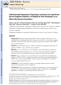 Cover page: Self-reported pigmentary phenotypes and race are significant but incomplete predictors of Fitzpatrick skin phototype in an ethnically diverse population