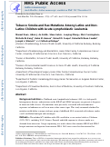 Cover page: Tobacco Smoke and Ras Mutations Among Latino and Non-Latino Children with Acute Lymphoblastic Leukemia