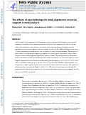 Cover page: The Effects of Psychotherapy for Adult Depression on Social Support: A Meta-Analysis