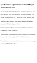 Cover page: Spectroscopic Signature of Oxidized Oxygen States in Peroxides