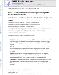 Cover page: Nurse‐led intervention to decrease drug use among LTBI positive homeless adults