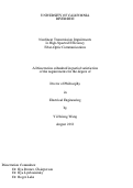 Cover page: Nonlinear Transmission Impairments in High-Spectral Efficiency Fiber-Optic Communications