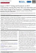 Cover page: Impact of HCV Testing and Treatment on HCV Transmission Among Men Who Have Sex With Men and Who Inject Drugs in San Francisco: A Modelling Analysis.