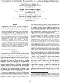 Cover page: Non-Symbolic Exact Quantity Representation in a Language Impaired Population