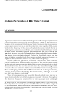 Cover page: Indien Personhood III: Water Burial