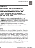 Cover page: Importance of WNT-dependent signaling for derivation and maintenance of primed pluripotent bovine embryonic stem cells