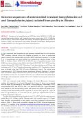 Cover page: Genome sequences of antimicrobial-resistant Campylobacter coli and Campylobacter jejuni, isolated from poultry in Ukraine.