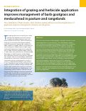 Cover page: Integration of grazing and herbicide application improves management of barb goatgrass and medusahead in pasture and rangelands