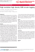 Cover page: High resolution high density CMR circular tagging