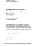 Cover page: Productivity and Cost-Effectiveness of Demand Responsive Transit Systems