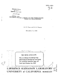 Cover page: A MODEL OF THE POMERANCHUK POLE-CUT RELATIONSHIP