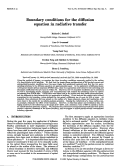 Cover page: BOUNDARY-CONDITIONS FOR THE DIFFUSION EQUATION IN RADIATIVE-TRANSFER