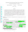 Cover page: Guaranteed Non-Orthogonal Tensor Decomposition via Alternating Rank-$1$ Updates