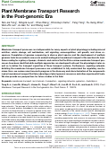 Cover page: Plant Membrane Transport Research in&nbsp;the&nbsp;Post-genomic Era