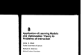 Cover page: Application of Learning Models and Optimization Theory to Problems of Instruction