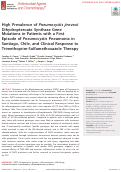 Cover page: High Prevalence of Pneumocystis jirovecii Dihydropteroate Synthase Gene Mutations in Patients with a First Episode of Pneumocystis Pneumonia in Santiago, Chile, and Clinical Response to Trimethoprim-Sulfamethoxazole Therapy