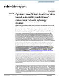 Cover page of CytoNet: an efficient dual attention based automatic prediction of cancer sub types in cytology studies.