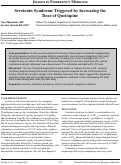 Cover page: Serotonin Syndrome Triggered by Increasing the Dose of Quetiapine