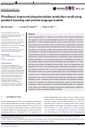 Cover page: PhosBoost: Improved phosphorylation prediction recall using gradient boosting and protein language models.