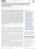 Cover page: Onscreen presence of instructors in video lectures affects learners neural synchrony and visual attention during multimedia learning.