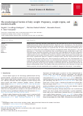 Cover page: The psychological burden of baby weight: Pregnancy, weight stigma, and maternal health