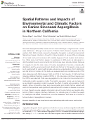 Cover page: Spatial Patterns and Impacts of Environmental and Climatic Factors on Canine Sinonasal Aspergillosis in Northern California.