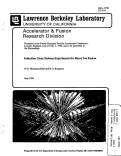 Cover page: Induction Linac Systems Experiments for Heavy Ion Fusion