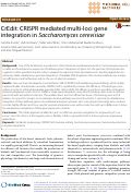 Cover page: CrEdit: CRISPR mediated multi-loci gene integration in Saccharomyces cerevisiae
