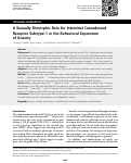 Cover page: A Sexually Dimorphic Role for Intestinal Cannabinoid Receptor Subtype-1 in the Behavioral Expression of Anxiety