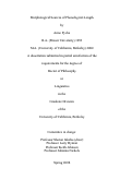 Cover page: Morphological Sources of Phonological Length